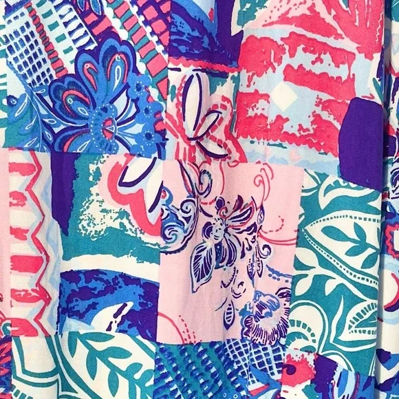 Emily Wonder Maxi Dress Pink and blue Floral spaghetti strap dress size M NWT - Picture 4 of 7